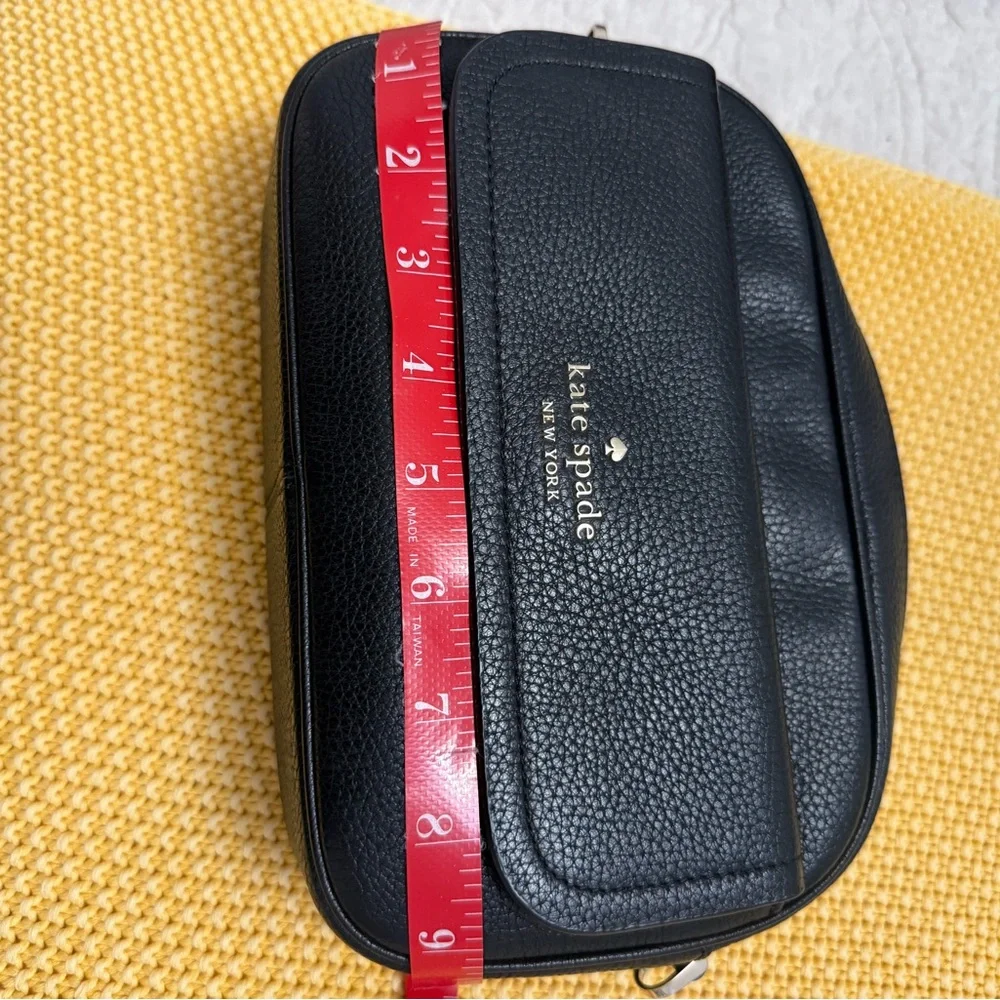 Kate Spade Black Crossbody Bag with Striped Strap - Picture 8 of 12